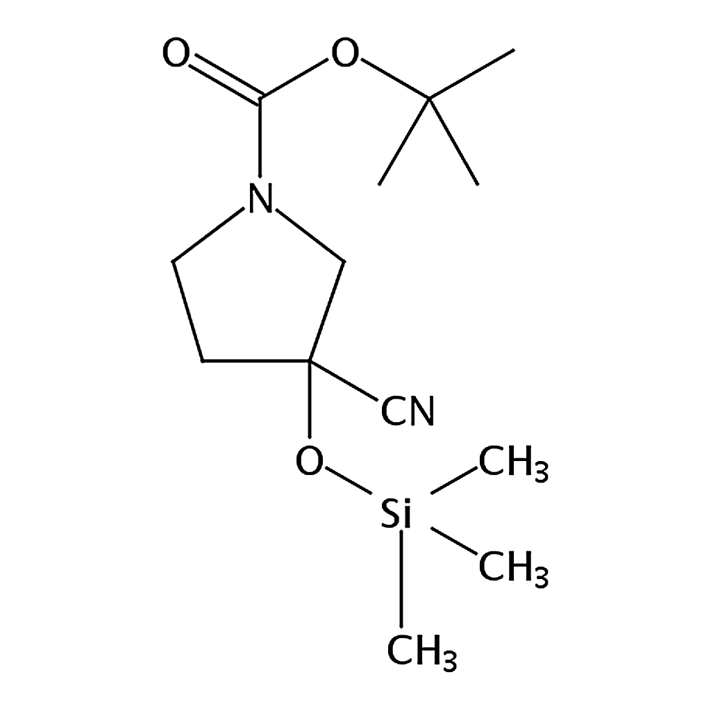 RHAWN tert-Butyl 3-cyano-3-((trimethylsilyl)oxy)pyrrolidine-1-carboxylate
