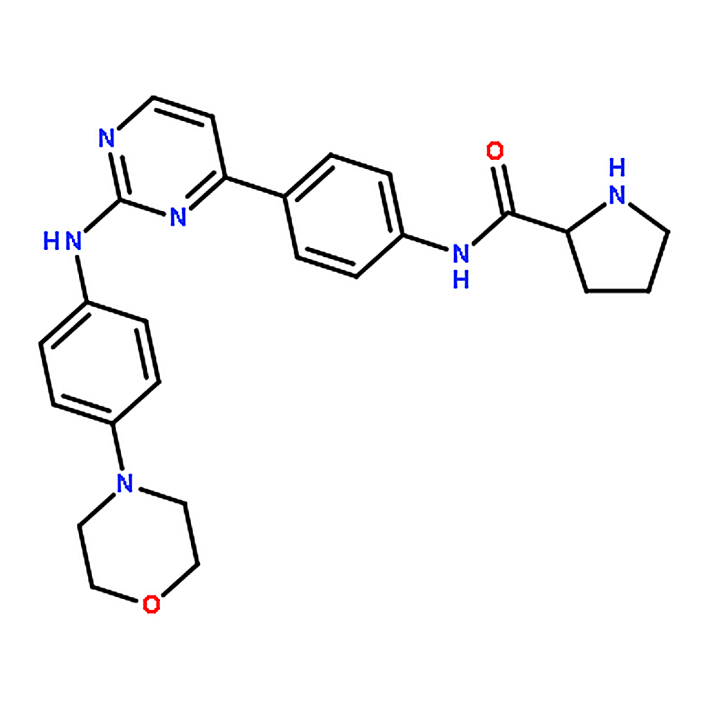 RHAWN (S)-N-(4-(2-((4-morpholinophenyl)amino)pyrimidin-4-yl)phenyl)pyrrolidine-2-carboxamide