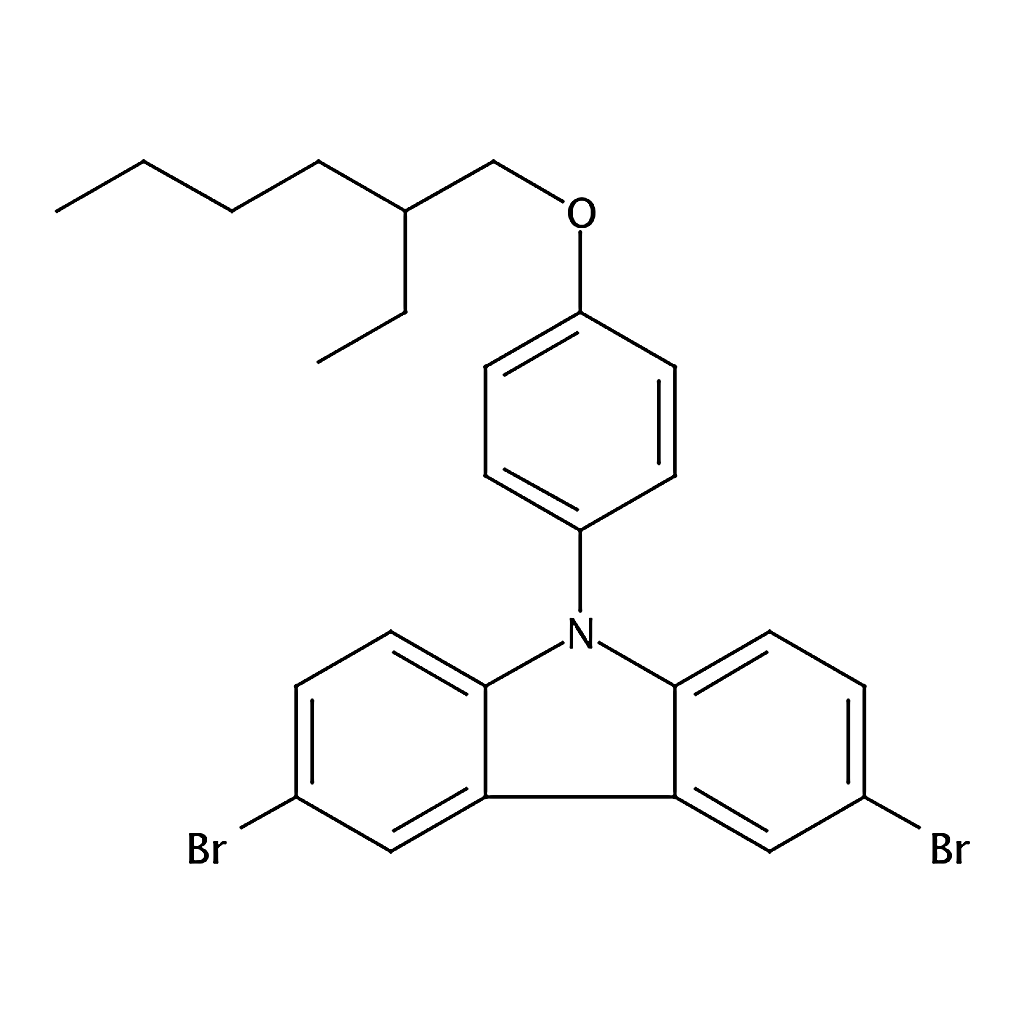 RHAWN 3,6-Dibromo-9-[4-(2-ethylhexyloxy)phenyl]-9H-carbazole