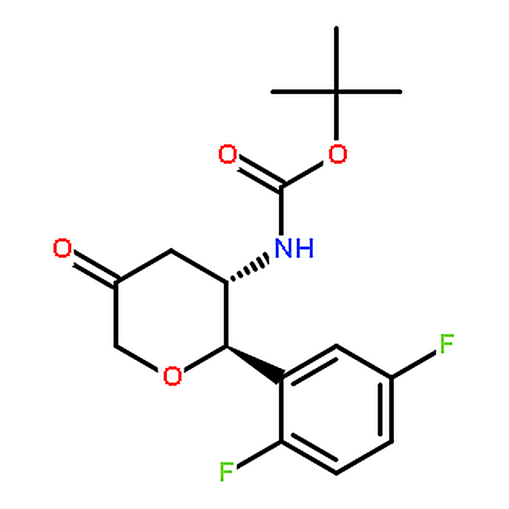 RHAWN tert-Butyl ((2R,3S)-2-(2,5-difluorophenyl)-5-oxotetrahydro-2H-pyran-3-yl)carbamate