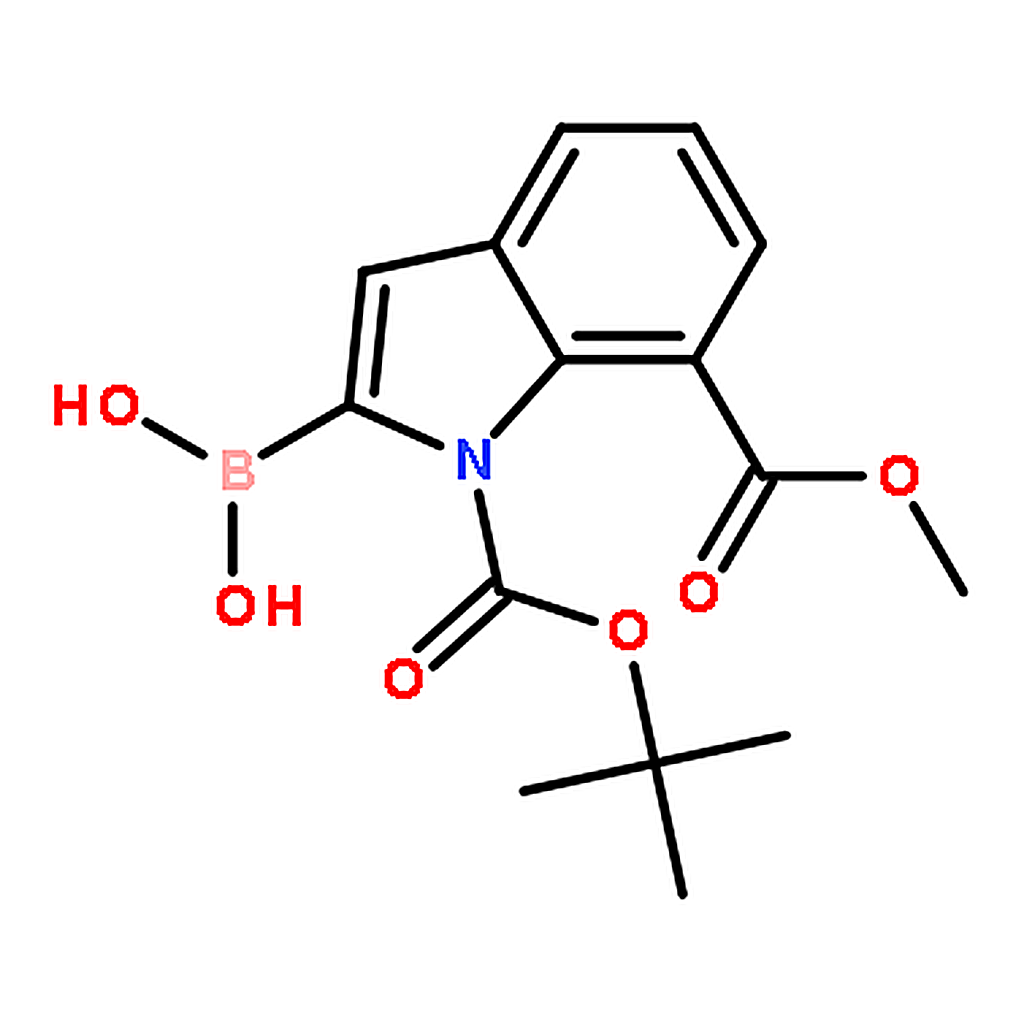 RHAWN (1-(tert-Butoxycarbonyl)-7-(methoxycarbonyl)-1H-indol-2-yl)boronic acid