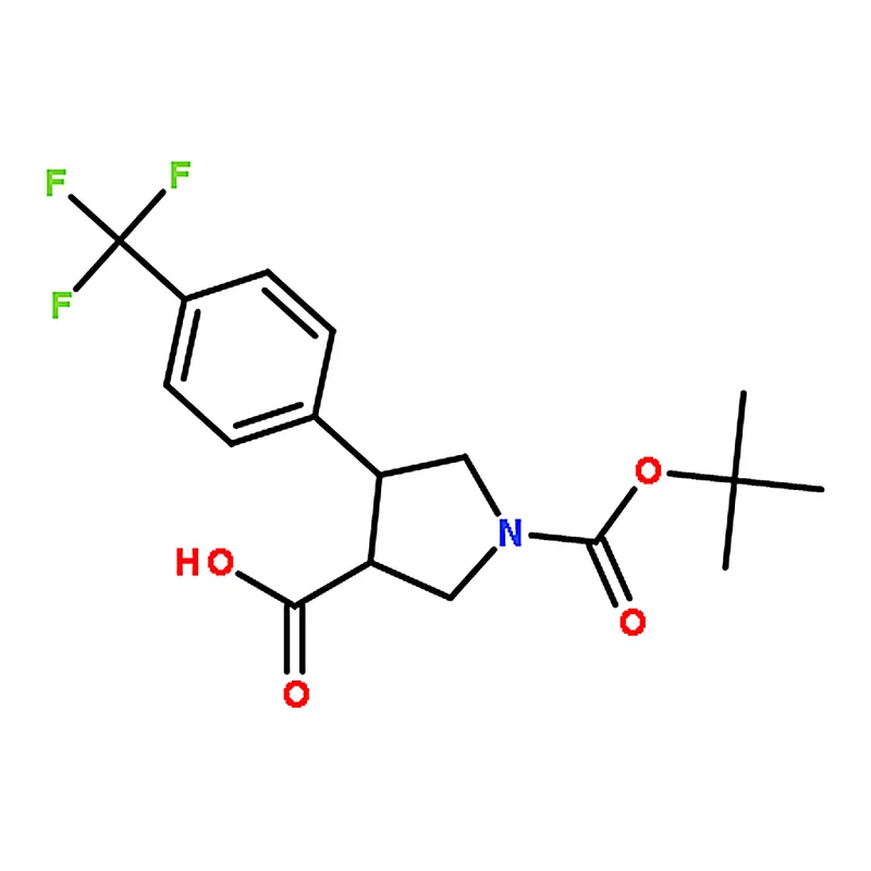 RHAWN rel-(3S,4R)-1-(tert-Butoxycarbonyl)-4-(4-(trifluoromethyl)phenyl)pyrrolidine-3-carboxylic ac