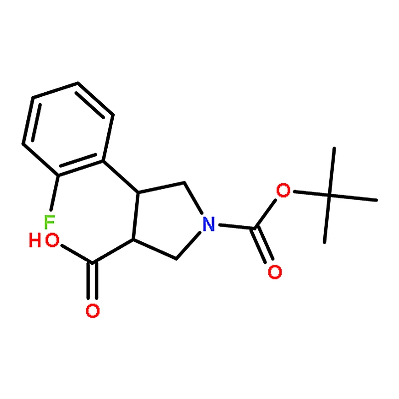 RHAWN trans-1-(tert-butoxycarbonyl)-4-(2-fluorophenyl)pyrrolidine-3-carboxylic acid