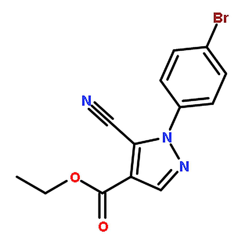 RHAWN Ethyl 1-(4-bromophenyl)-5-cyano-1H-pyrazole-4-carboxylate