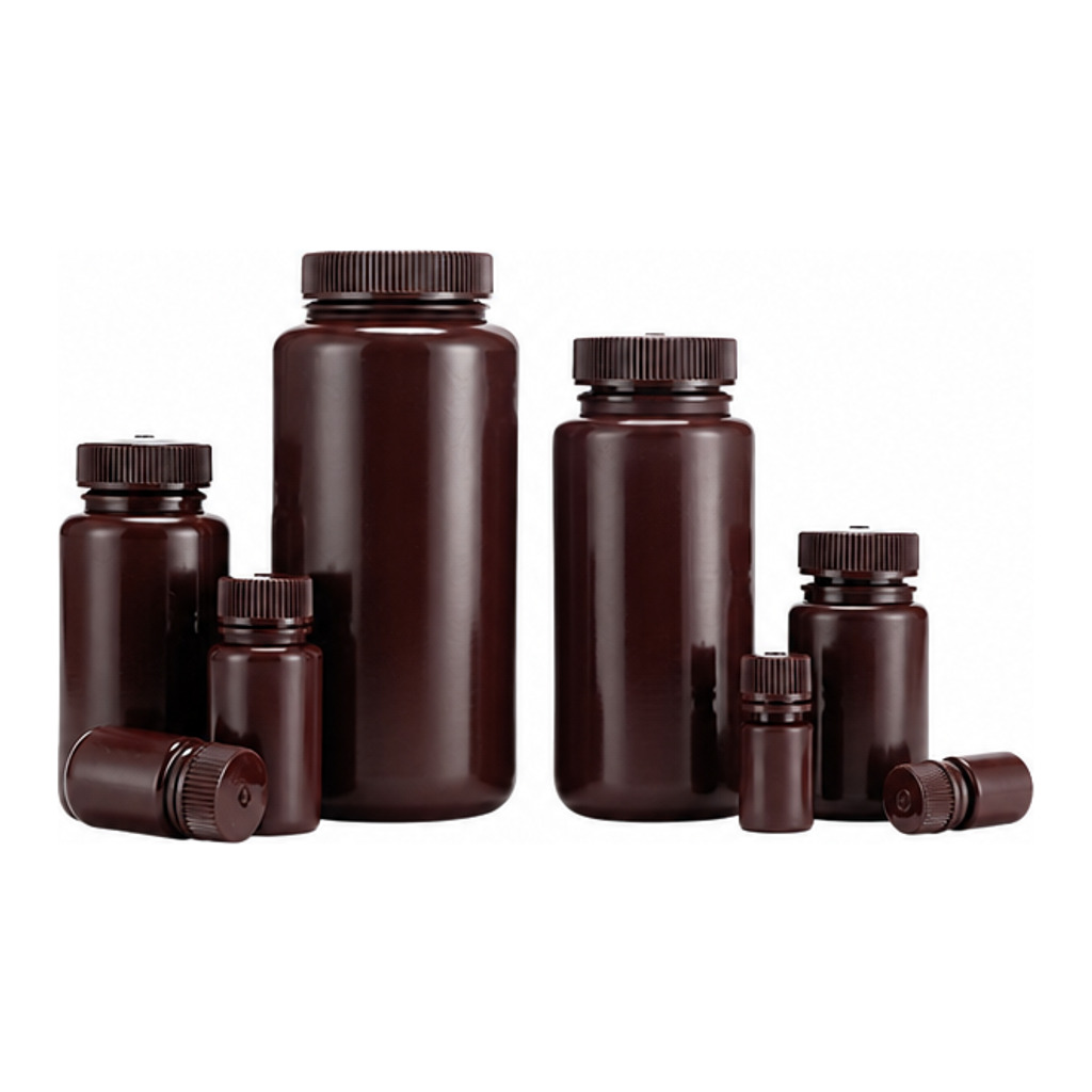 PP Wide-Mouth Reagent Bottles, Amber