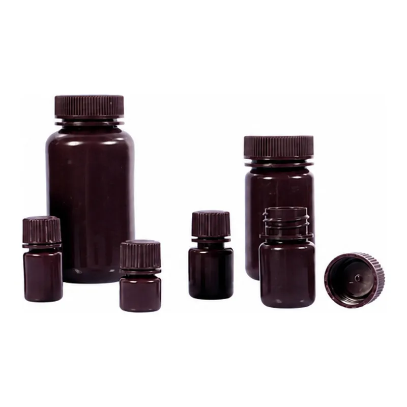 HDPE Wide-Mouth Reagent Bottles, Amber