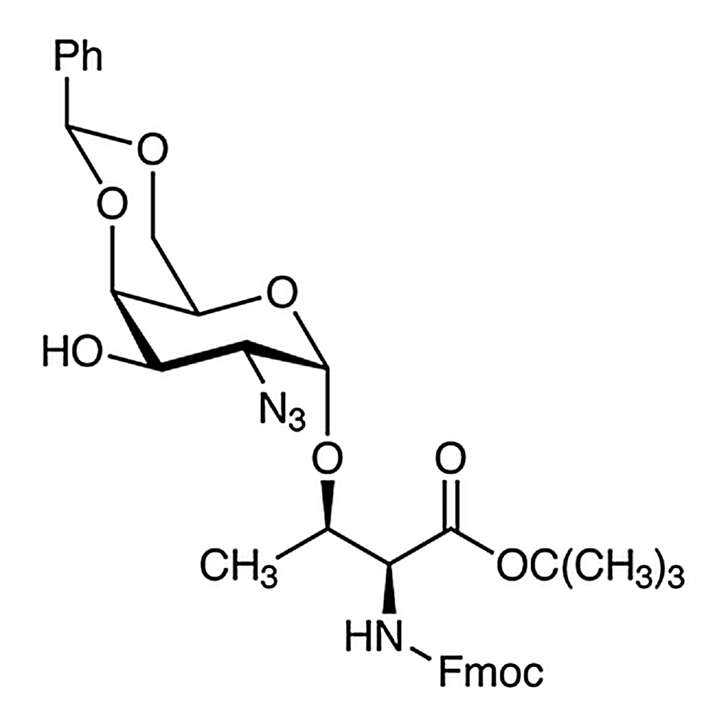 TCI O-(2-Azido-4,6-O-benzylidene-2-deoxy-α-D-galactopyranosyl)-N-[(9H-fluoren-9-ylmethoxy)carbonyl]-L-threonine tert-Butyl Ester