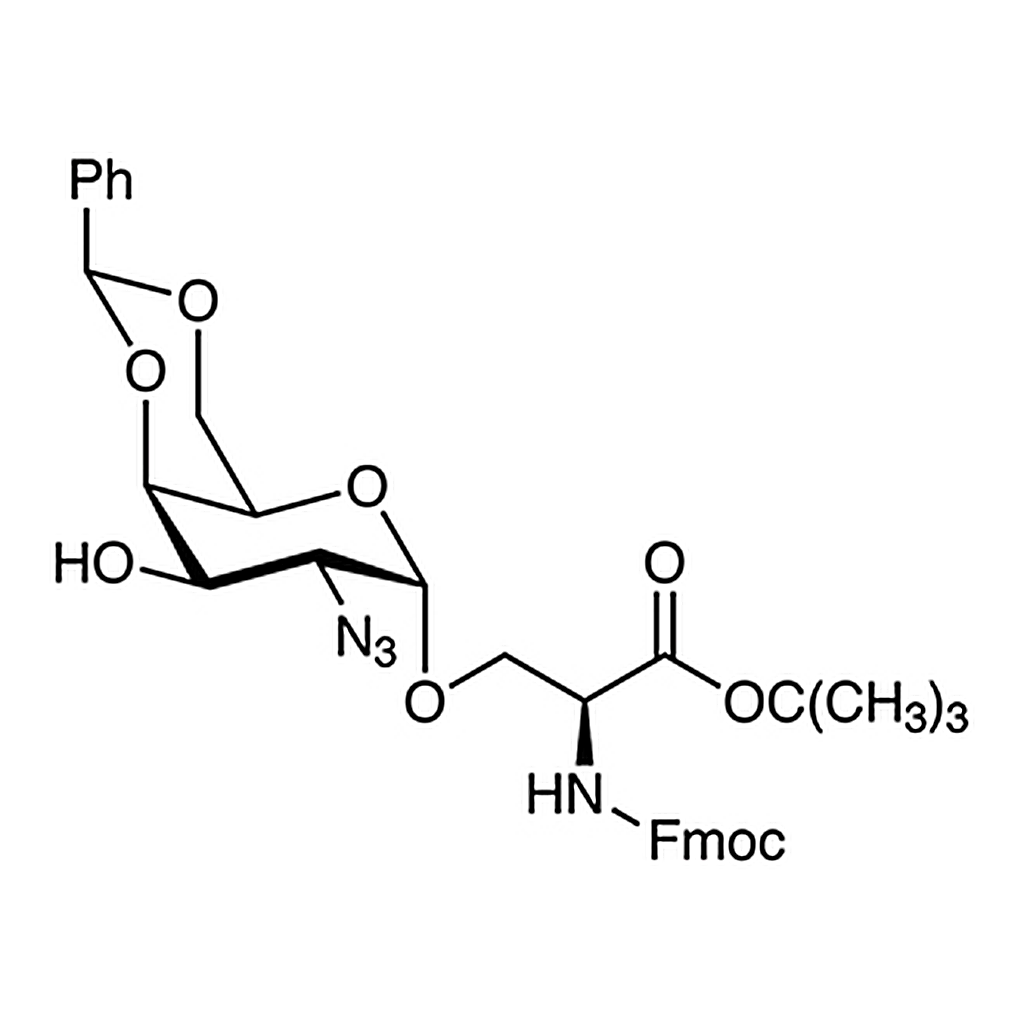 TCI O-(2-Azido-4,6-O-benzylidene-2-deoxy-α-D-galactopyranosyl)-N-[(9H-fluoren-9-ylmethoxy)carbonyl]-L-serine tert-Butyl Ester
