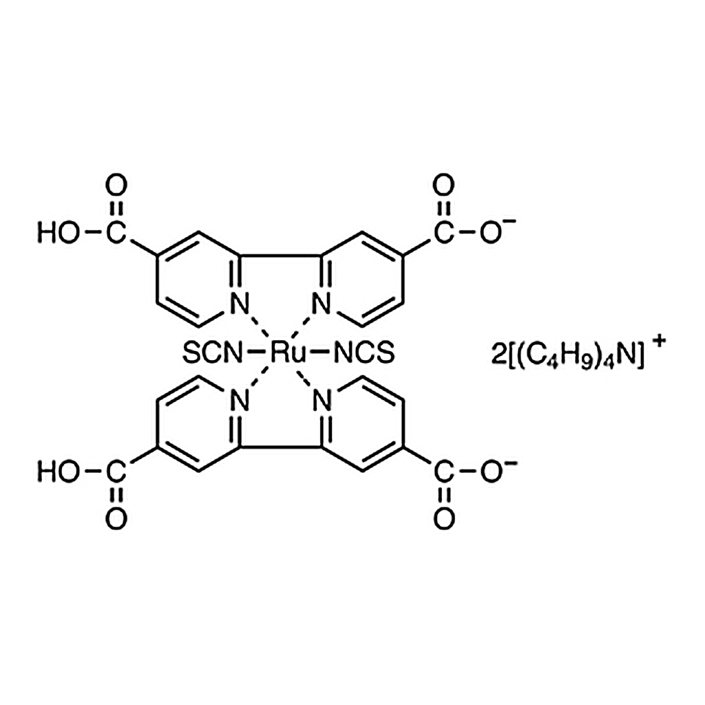 TCI Bis(tetrabutylammonium) Dihydrogen Bis(isothiocyanato)bis(2,2'-bipyridyl-4,4'-dicarboxylato)ruthenium(II)