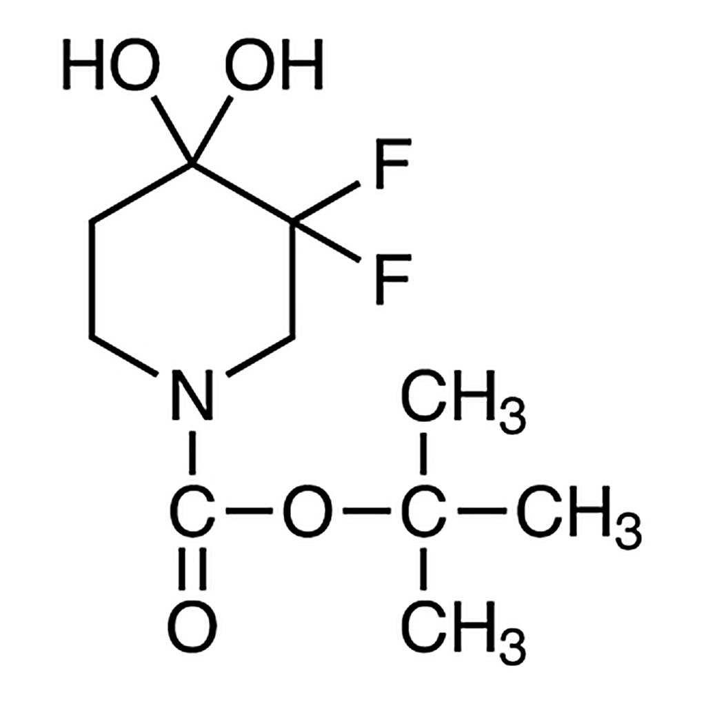 TCI 1-(tert-Butoxycarbonyl)-3,3-difluoro-4,4-dihydroxypiperidine