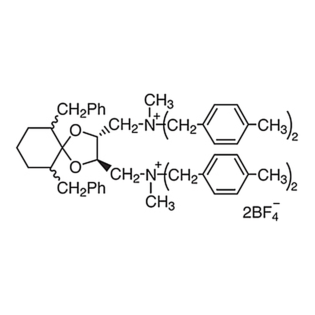 TCI 6,10-Dibenzyl-N,N'-dimethyl-N,N,N',N'-tetrakis(4-methylbenzyl)-1,4-dioxaspiro[4.5]decane-(2R,3R)-diylbis(methylammonium) Bis(tetrafluoroborate) [=(R,R)-TaDiAS-2nd]
