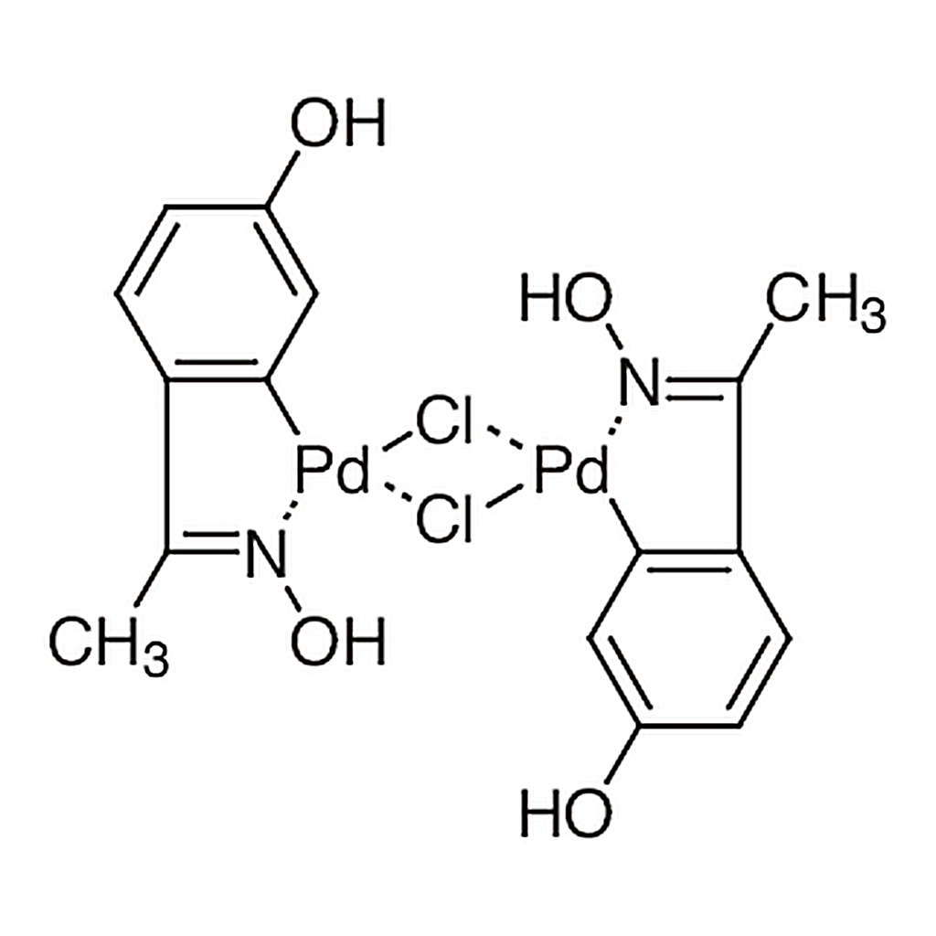TCI Di-mu-chlorobis[5-hydroxy-2-[1-(hydroxyimino)ethyl]phenyl]palladium(II) Dimer
