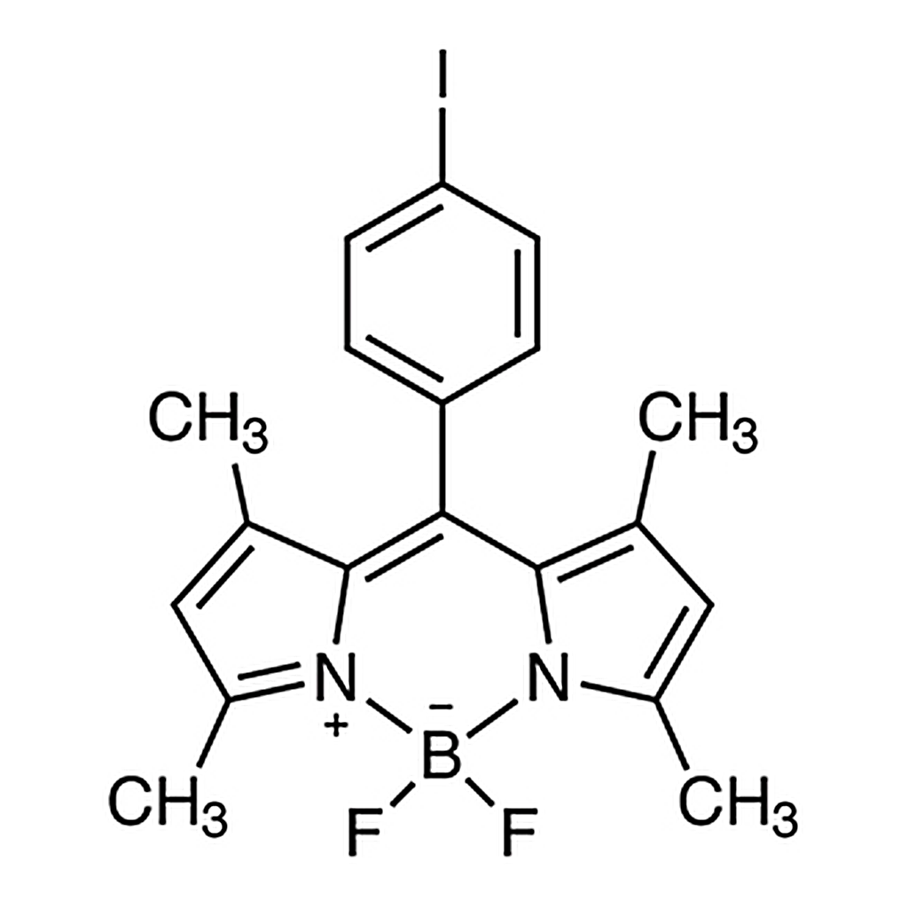 TCI [1-[(3,5-Dimethyl-1H-pyrrol-2-yl)(3,5-dimethyl-2H-pyrrol-2-ylidene)methyl]-4-iodobenzene](difluoroborane)