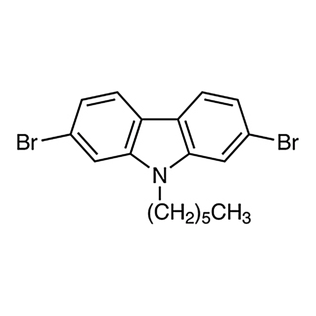 TCI 2,7-Dibromo-9-hexylcarbazole
