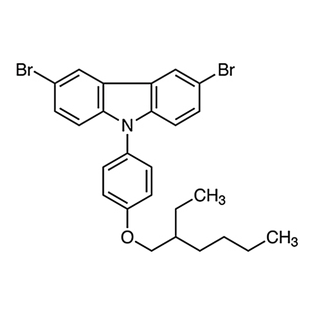 TCI 3,6-Dibromo-9-[4-(2-ethylhexyloxy)phenyl]-9H-carbazole