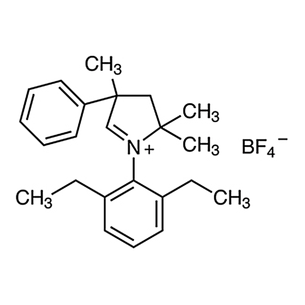 TCI 1-(2,6-Diethylphenyl)-2,2,4-trimethyl-4-phenyl-3,4-dihydro-2H-pyrrol-1-ium Tetrafluoroborate