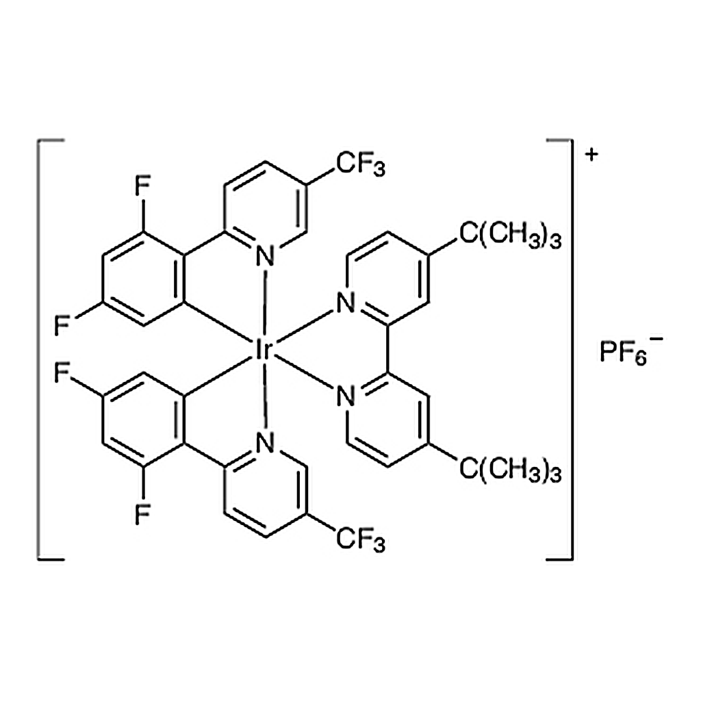 TCI (4,4'-Di-tert-butyl-2,2'-bipyridine)bis[3,5-difluoro-2-[5-trifluoromethyl-2-pyridinyl-kappaN)phenyl-kappaC]iridium(III) Hexafluorophosphate