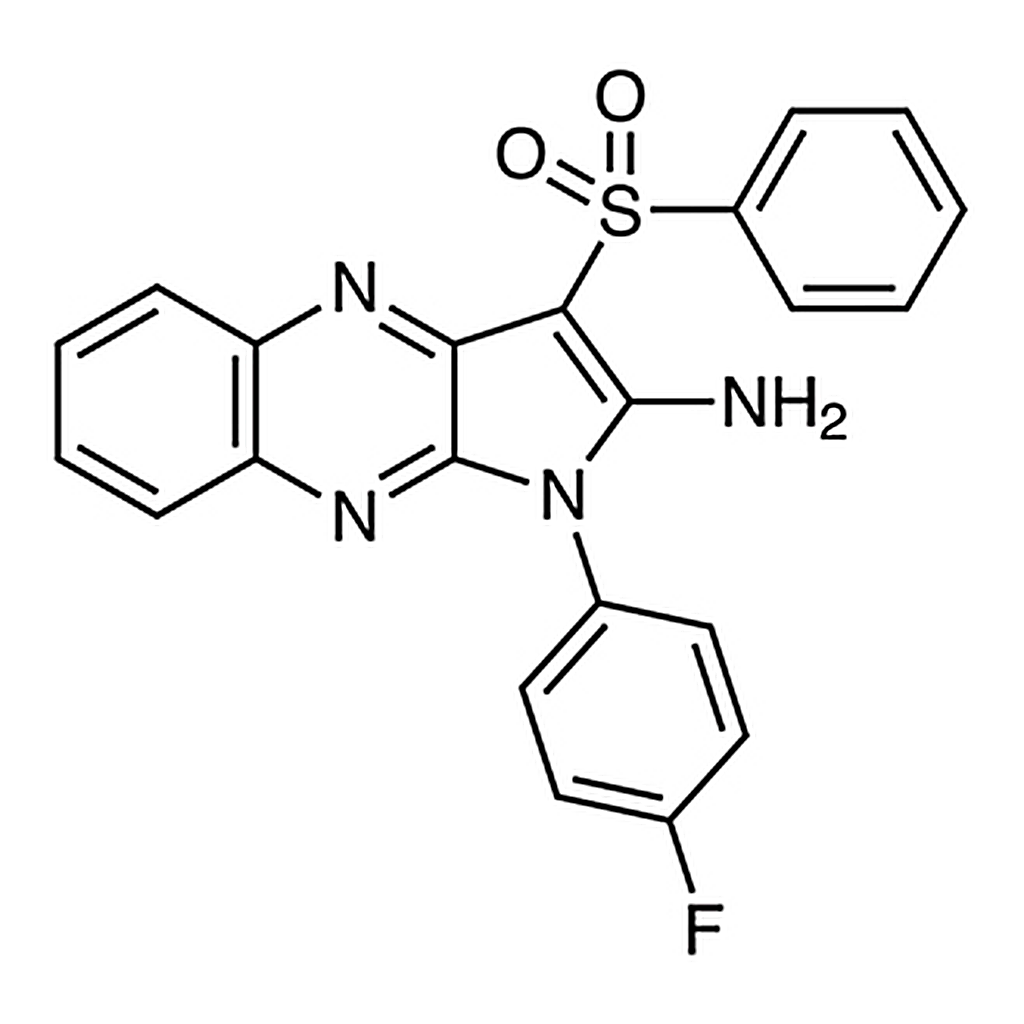 TCI 1-(4-Fluorophenyl)-3-(phenylsulfonyl)-1H-pyrrolo[2,3-b]quinoxalin-2-amine