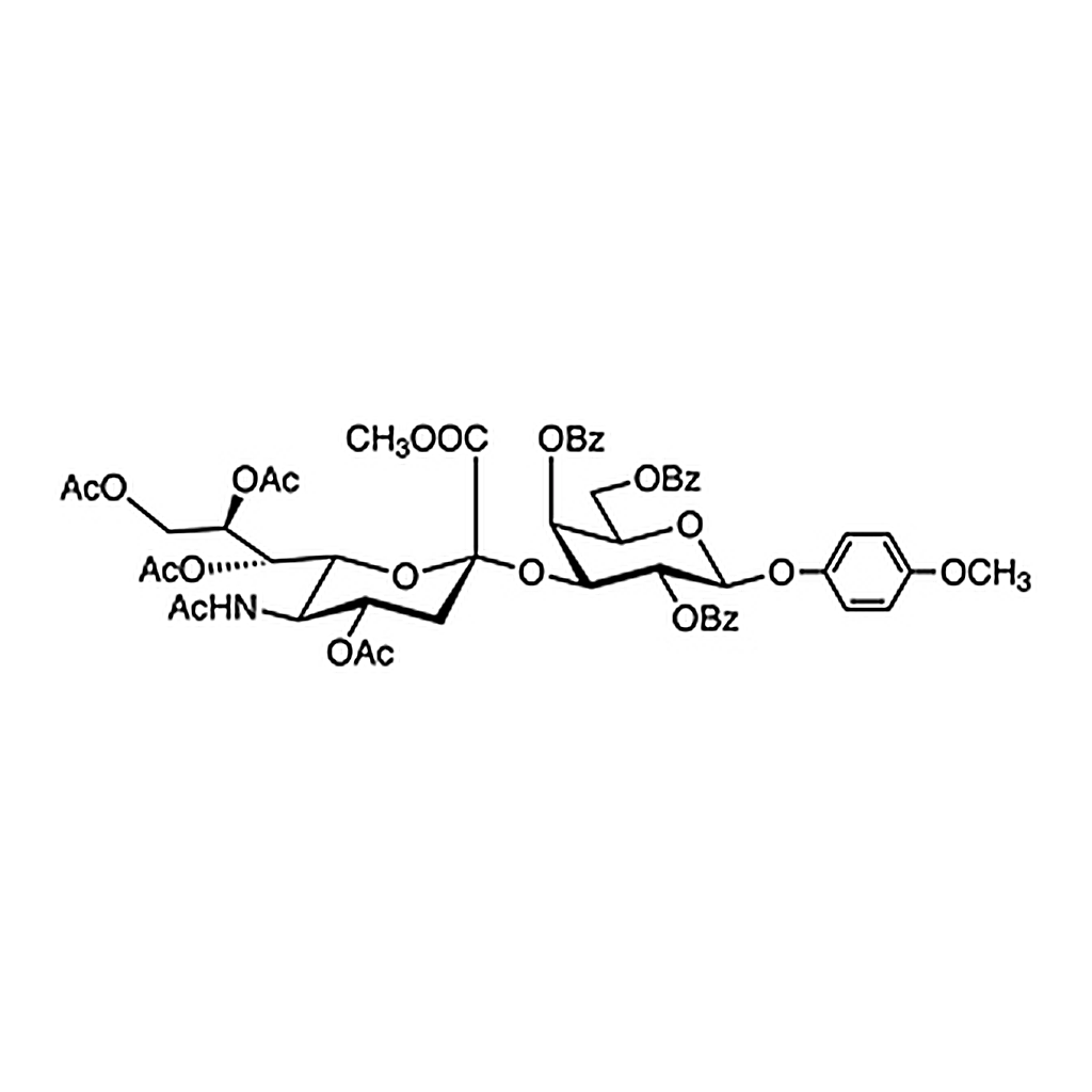 TCI Neu5Ac[1Me,4789Ac]α(2-3)Gal[246Bz]-β-MP