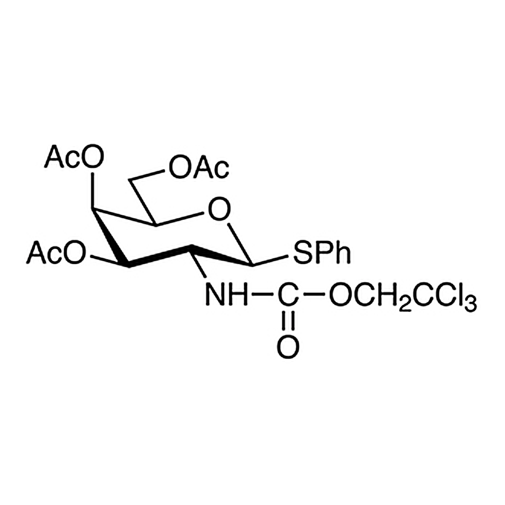 TCI Phenyl 3,4,6-Tri-O-acetyl-2-deoxy-1-thio-2-(2,2,2-trichloroethoxyformamido)-β-D-galactopyranoside