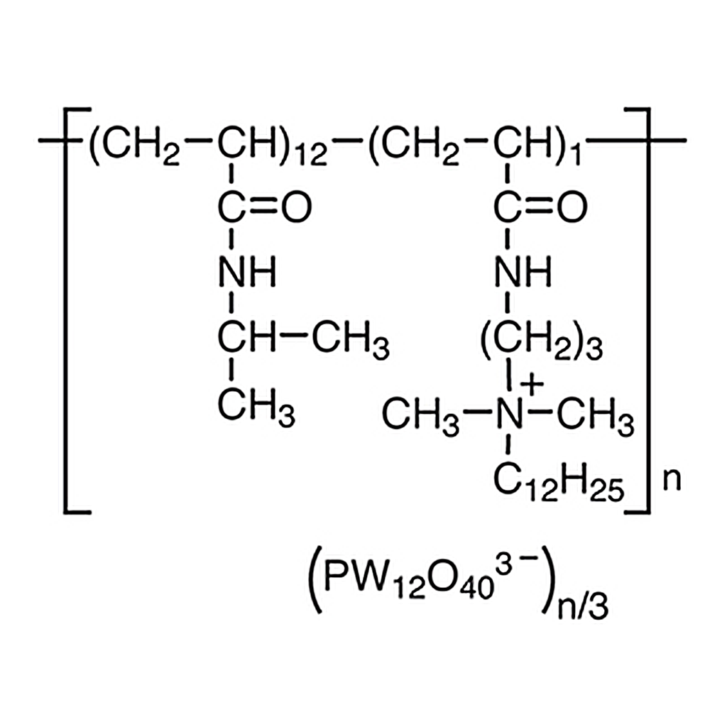 TCI Poly[[N-isopropylacrylamide-co-[N-[3-(dodecyldimethylammonio)propyl]acrylamide]]phosphotungstate]