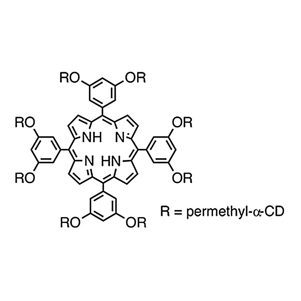 TCI 5,10,15,20-Tetrakis[3,5-bis(per-O-methyl-α-cyclodextrin-6-yloxy)phenyl]-21H,23H-porphine