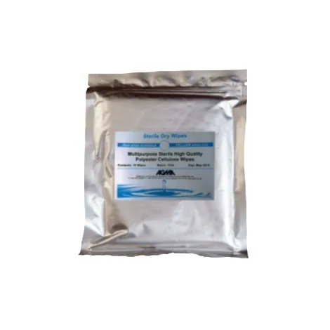 STERILE HIGH QUALITY POLYESTER CELLULOSE DRY WIPES 68 GSM