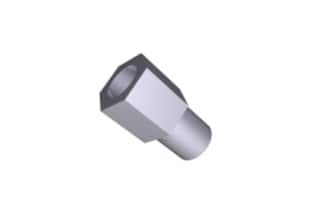 Waters Fitting, 1/8 in NPT Male, Female, PEEK
