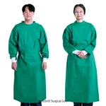 Daihan Science mediclin Surgical Gown, Cotton 100%, One-piece type, Unisex, Green<br>Ideal for