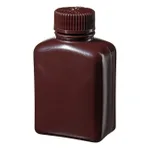 Thermo Fisher Scientific Nalgene Rectangular Opaque Amber HDPE Bottles with Closure: Bulk Pack, 125mL