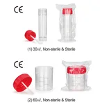 Daihan Science mediclin 30&60㎖ Stool/Sample Container, PP & PS, with PP Screwcap&Spoon, Steril