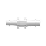 Straight Through Reduction Tube Fitting with 500 Series Barbs, 1/4` (6.4 mm) and 3/16` (4.8 mm) ID Tubing