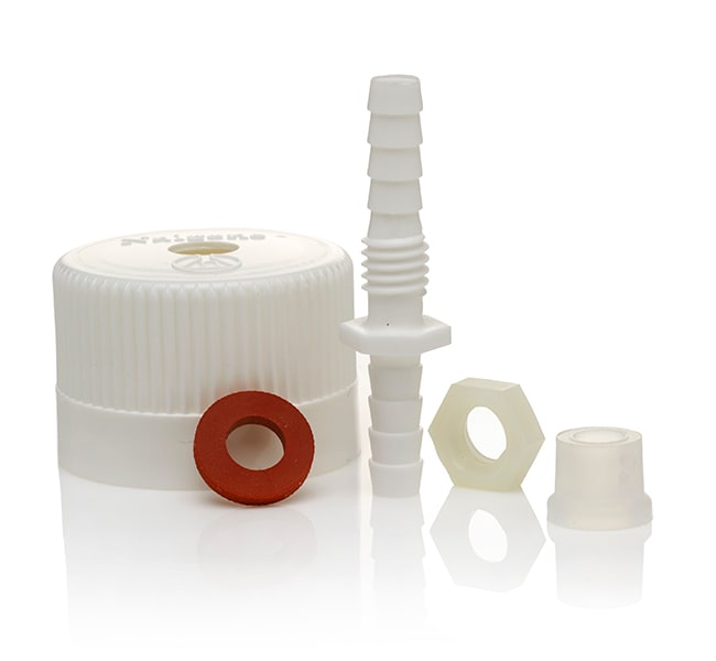 Thermo Fisher Scientific Nalgene Polypropylene, Closure with Barbed Bulkhead Fittings, 1/4 inch