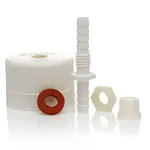 Thermo Fisher Scientific Nalgene Polypropylene, Closure with Barbed Bulkhead Fittings, 1/4 inch