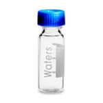 Waters Deactivated Clear Glass 12 x 32 mm Screw Neck Vial, with Cap and PTFE/Silicone Septum, 2 mL Volume, 100/pk