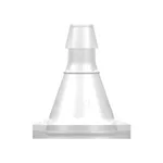 Sanitary Fitting, Mini Flange to 600 Series Barb, 1/4` (6.4 mm) Tubing ID