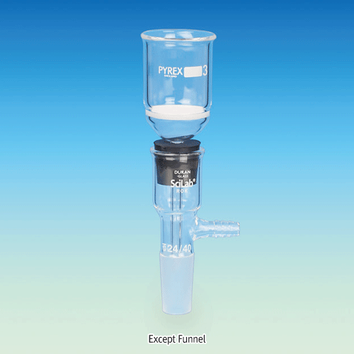 Daihan Science Vacuum Filter Adapter, DURAN glass, for Filter Funnels, with ASTM & DIN Joint<br
