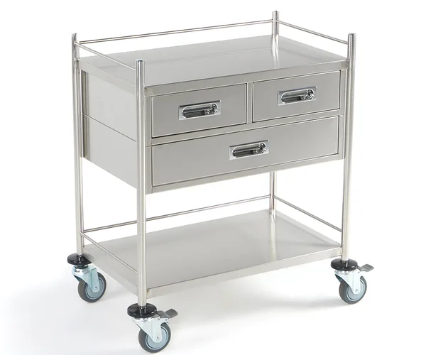 Stainless Steel Cart, Heavy - Duty 스테인레스 서랍식 카트, 3단 상/하 서랍식