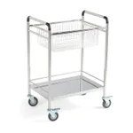 Glassware Cart with SUS Wire Basket 스테인레스 바스켓 카트, 거치 방식