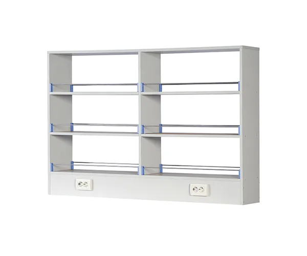 Shelf for Frame-type Laboratory Center Table 프레임형 중앙실험대용 시약대, 목재형 3단 선반