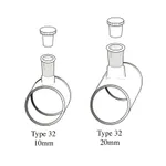 Cylinderical Absorption Cell, 2-Side Polished 실린더형 흡광 셀, 2면 투명, Type 32, with PTFE Stopper