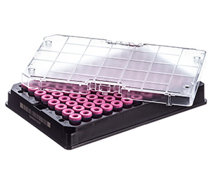 Greiner Bio One CRYO.S BIOBANKING TUBES, 300 µL, 2D CODES,RACK WITH 96 CAPPED TUBES, WITH SCREW CAP PINK, STERILE, 5 RACKS/BAG, 1 MANUAL CAPPING TOOL