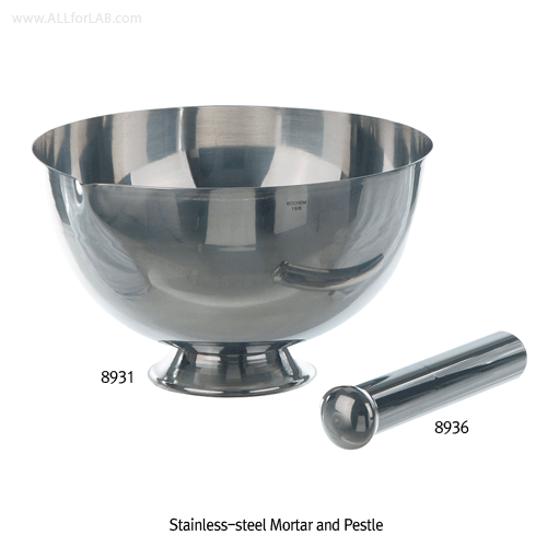 Daihan Science Bochem Stainless-steel Mortar and Pestle, Finished Surface, 250~2,000㎖<br>Non-ma