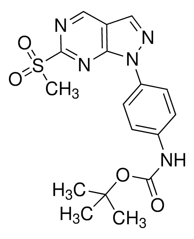 Merck tert-Butyl (4-(6-(methylsulfonyl)-1H-pyrazolo[3,4-d]pyrimidin-1-yl)phenyl)carbamate