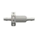 Panel Mount Connector 10-32 UNF to 200 Series Barbs, 1/16` (1.6 mm) ID Tubing