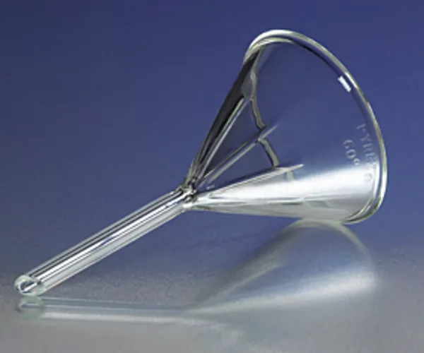 PYREX® 60° Angle Fluted Funnels, Short Stem