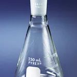 PYREX® Narrow Mouth Erlenmeyer Flask, Standard Taper Joint, Graduated