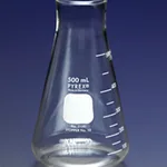 PYREX® Wide Mouth Erlenmeyer Flask with Heavy Duty Rim, Graduated