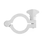 Clamp, Maxi Flange, 1` (25.4 mm) to 1.5` (38.1 mm), Glass Reinforced White Nylon