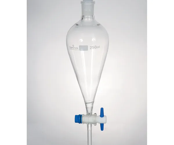 Supertek Separating Funnel, Squibb Shape, Plain, With Polythene Stopper